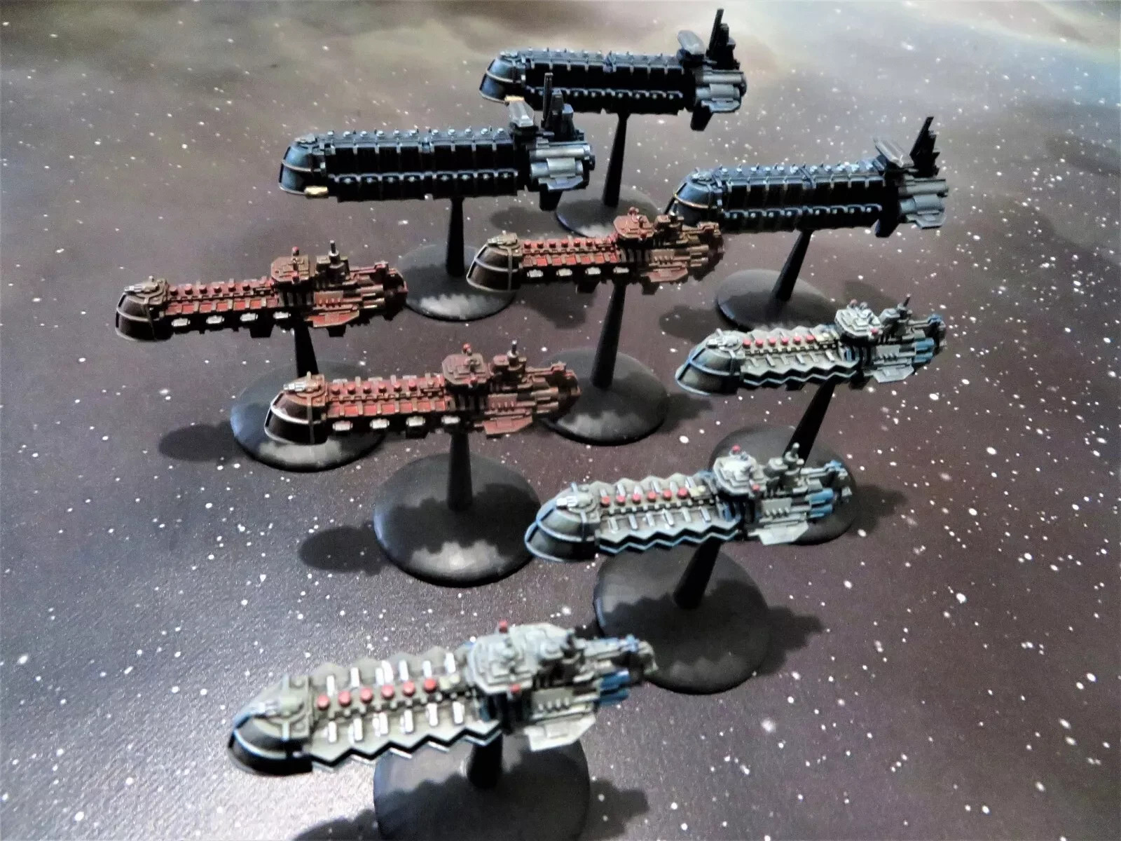 System ships (9 piece set) - Compatible with Battlefleet Gothic