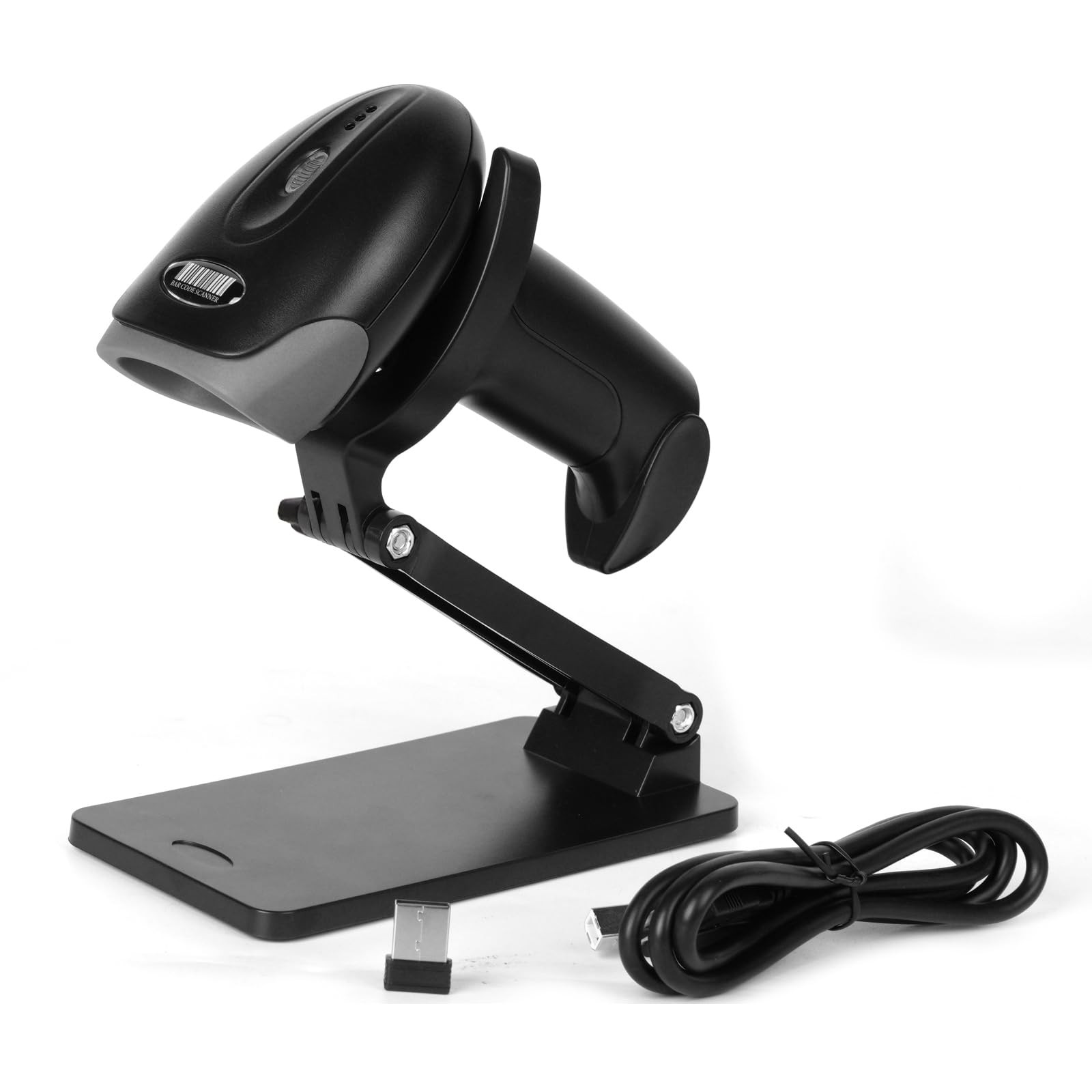 QR Code Scanner Foldable Stand 1D 2D 2.4G Wireless USB Wired Handheld CMOS