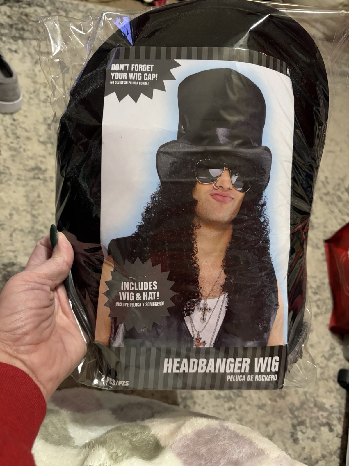 1980s Hair Heavy Metal SLASH Guns N Roses Halloween Cosplay Costume Wig