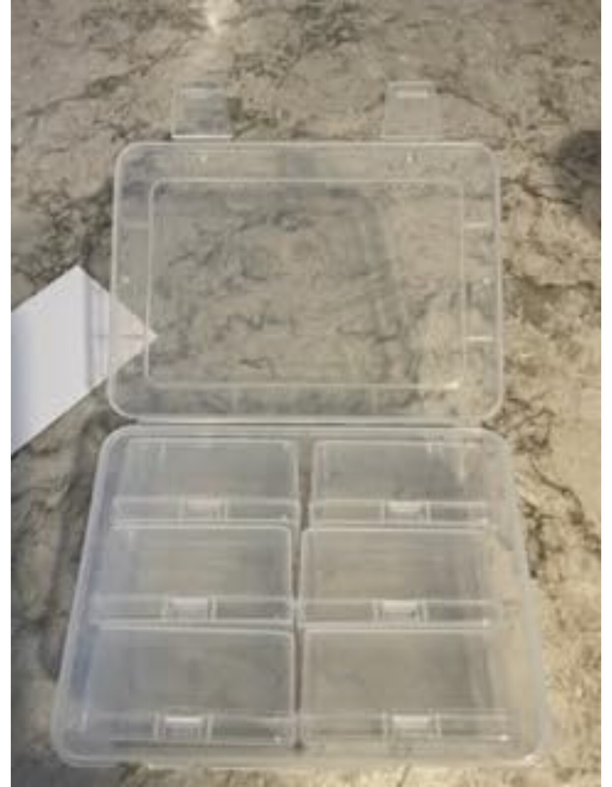 Mathtoxyz Small Bead Organizers and Storage, Clear Bead 6.5"L x 4.7"W x 2.36"H