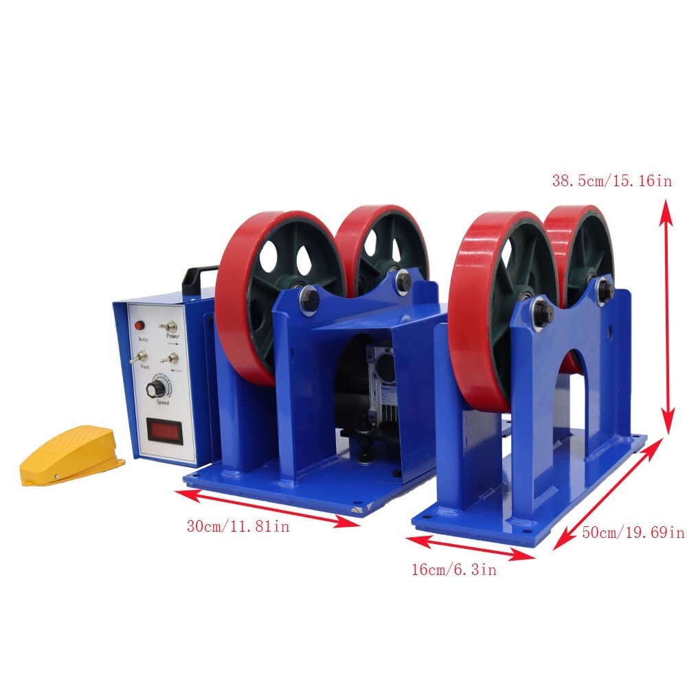 1T Welding Turning Rolls Digital Speed Display Linked Control Roller Rack Stand