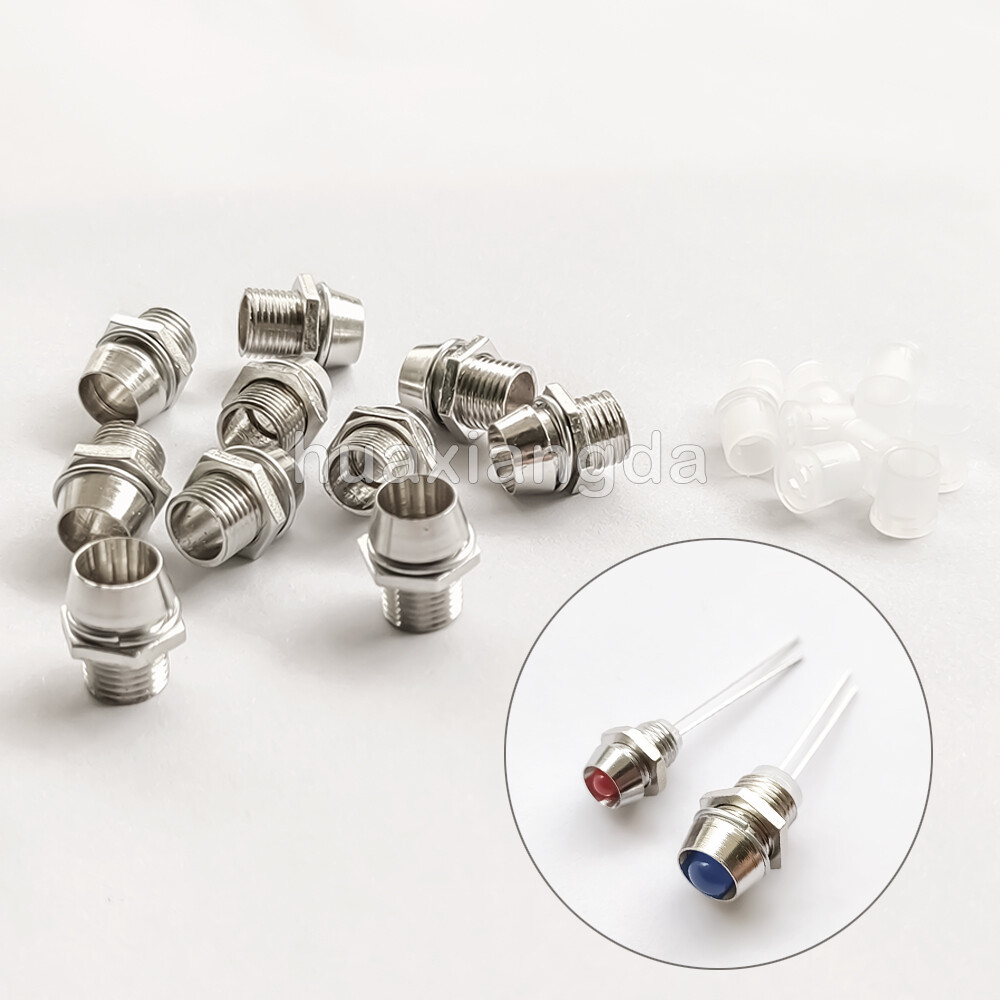 3mm 5mm LED Holder Chrome Metal LED Bezel Holder Panel Display LED Holders Bases