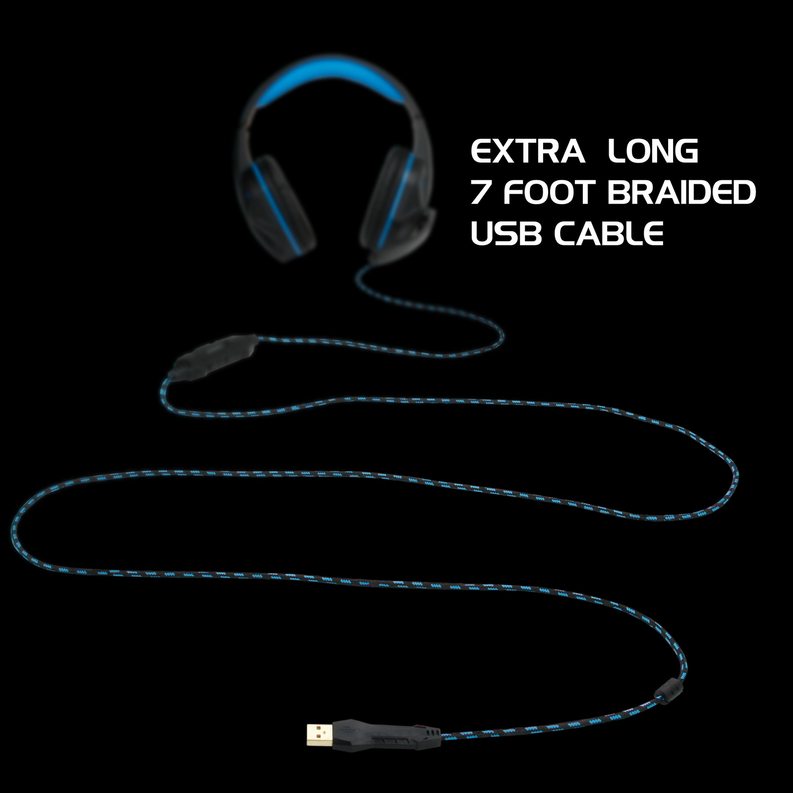 Computer Gaming Headset w/ Microphone by ENHANCE - 7.1 Surround Sound & LED