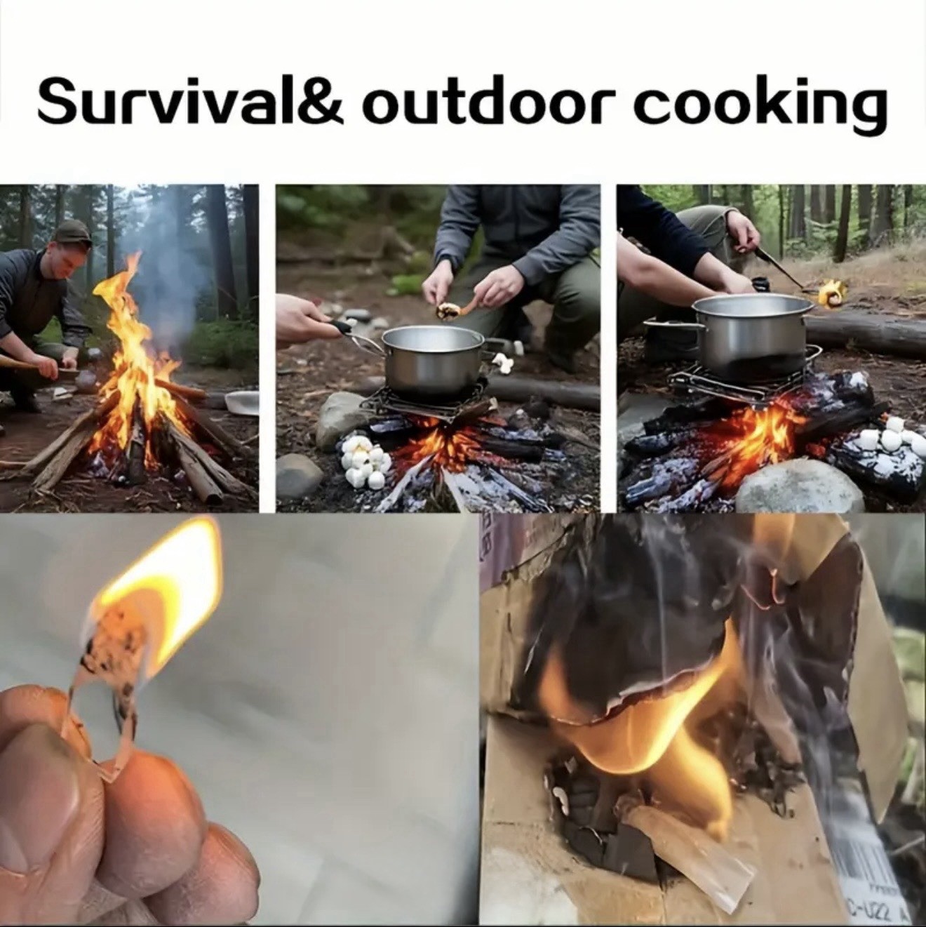 50 Piece Windproof Fast Campfire Ignition