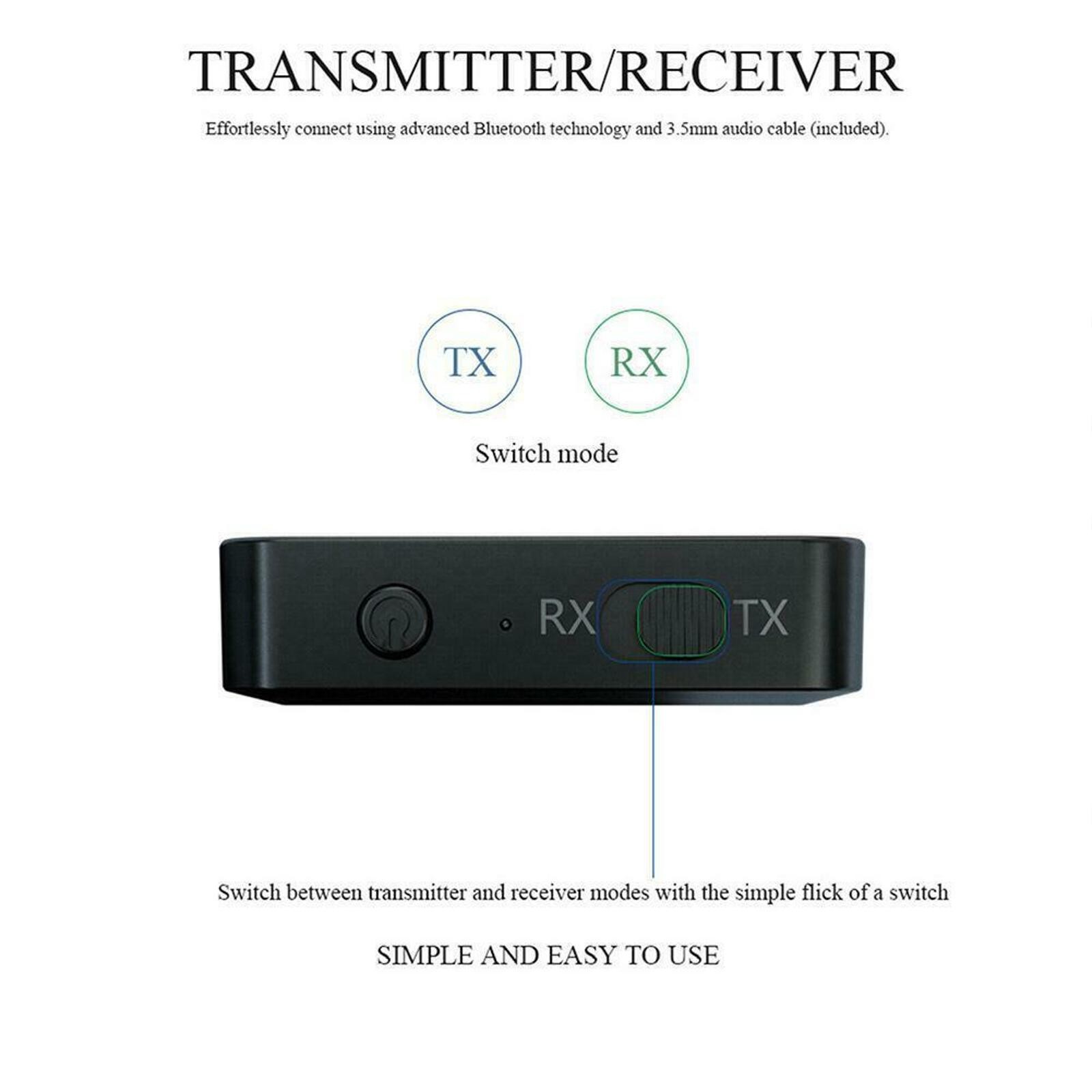 3.5mm Mini Dual Mode Bluetooth 5.0 Transmitter&Receiver Adapter Audio Cable e