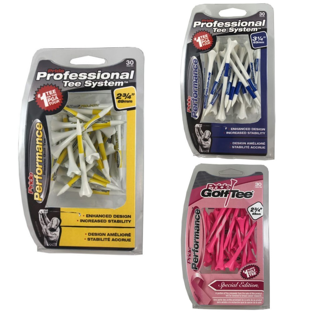 NEW Pride Performance Evolution Plastic Golf Tees-Pick Quantity, Length & Color!