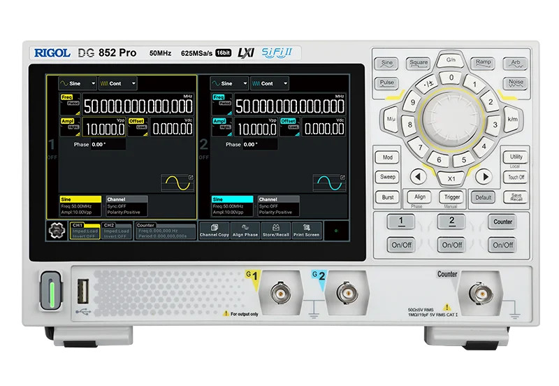 RIGOL Function Signal Arbitrary Waveform Generator Touch Screen 625MSa/s Type-C