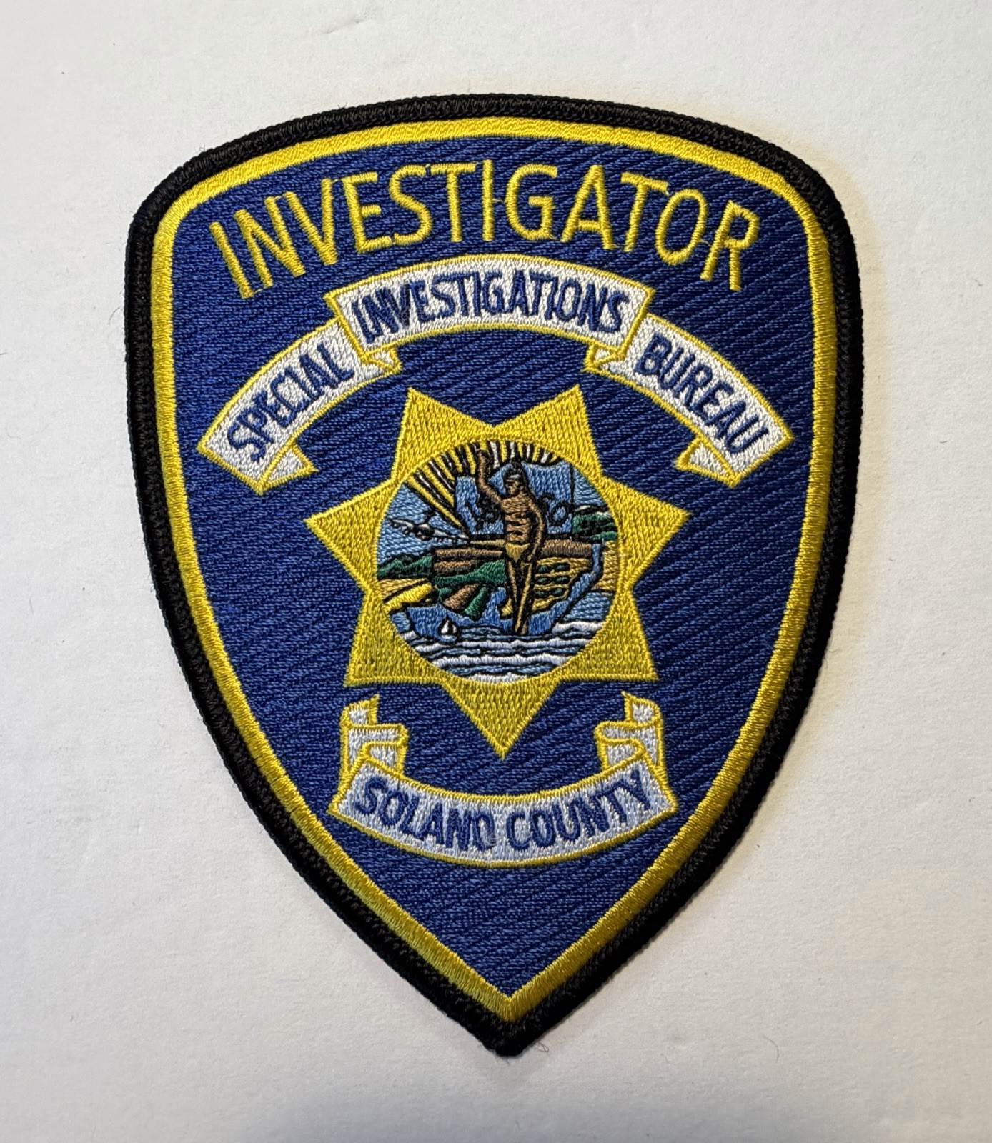 CALIFORNIA SOLANO COUNTY SPECIAL INVESTIGATIONS BUREAU INVESTIGATOR PATCH #PDD79