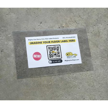 Mighty Line Mllabel610hd Laminate Sheet, Pvc, 6 In W, Pk50