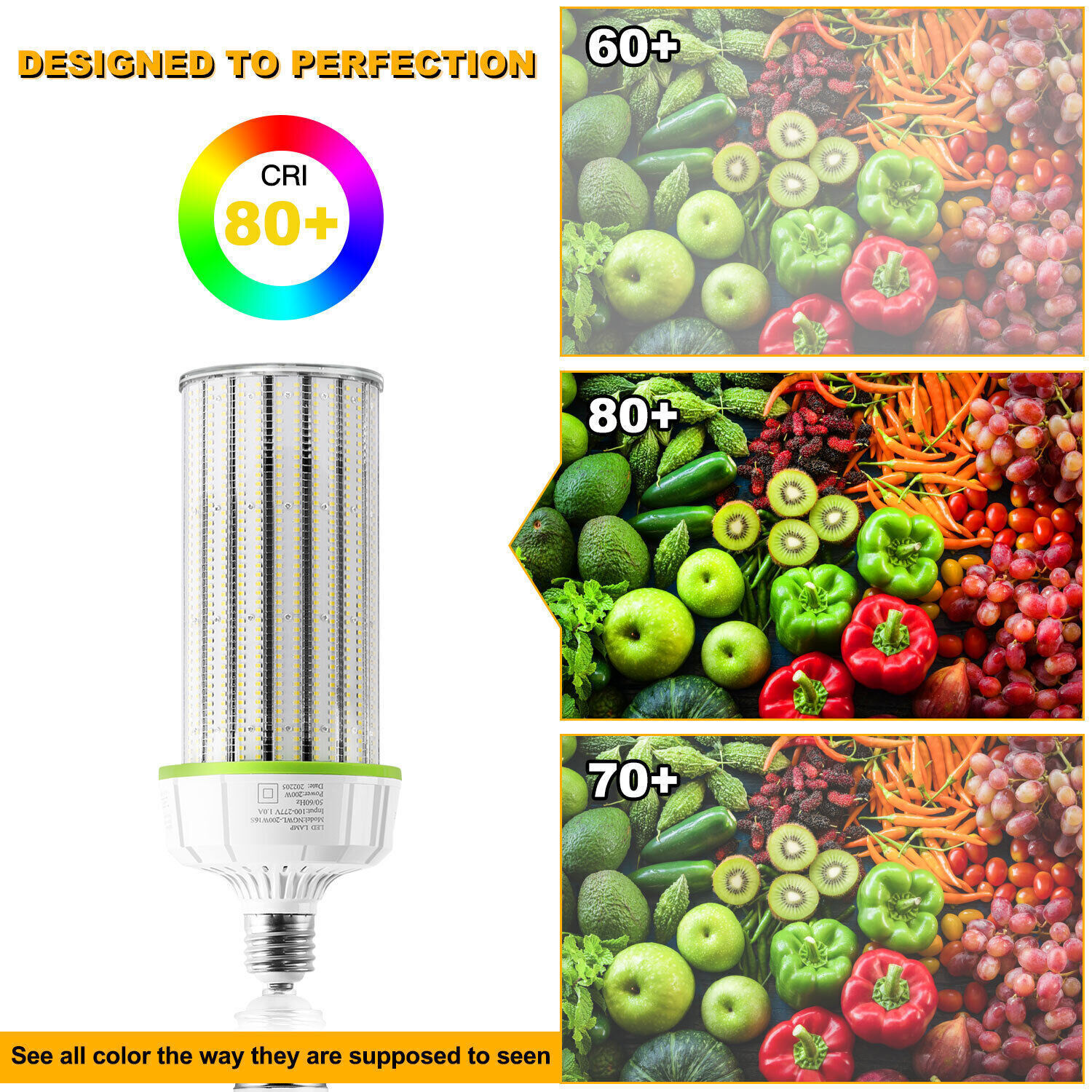 6Pcs 200W LED Corn Light Bulb E39 Mogul Base Replace 1000W MH HPS Warehouse Lamp