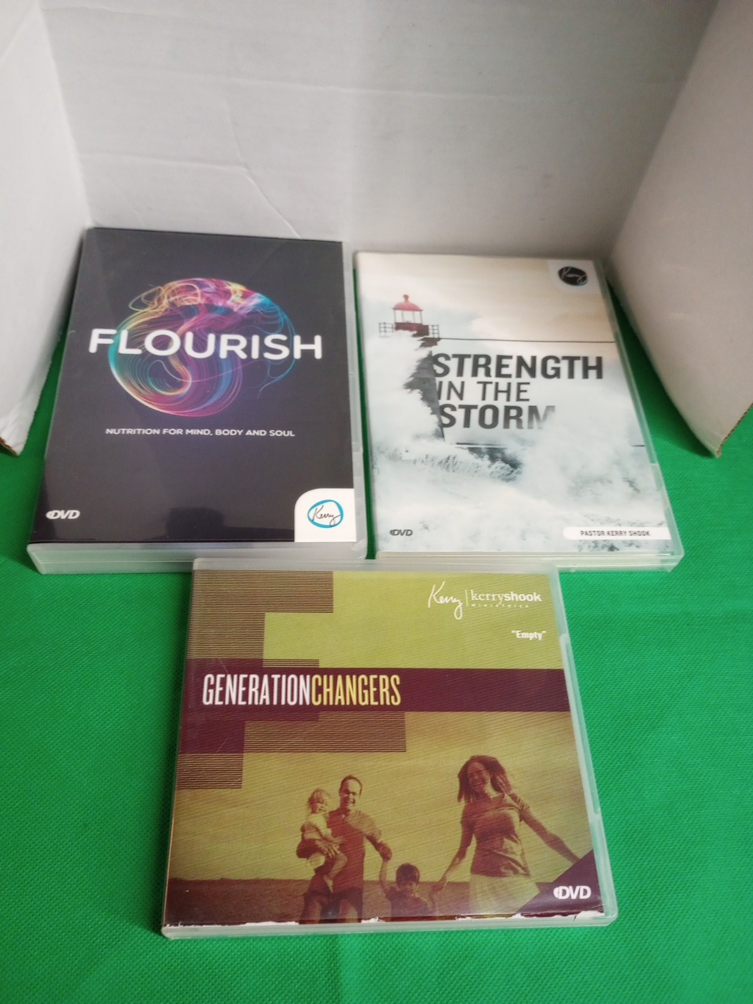 KERRY SHOOK Lot of 3 DVD Flourish, Generation Changers, Strength In The Storm