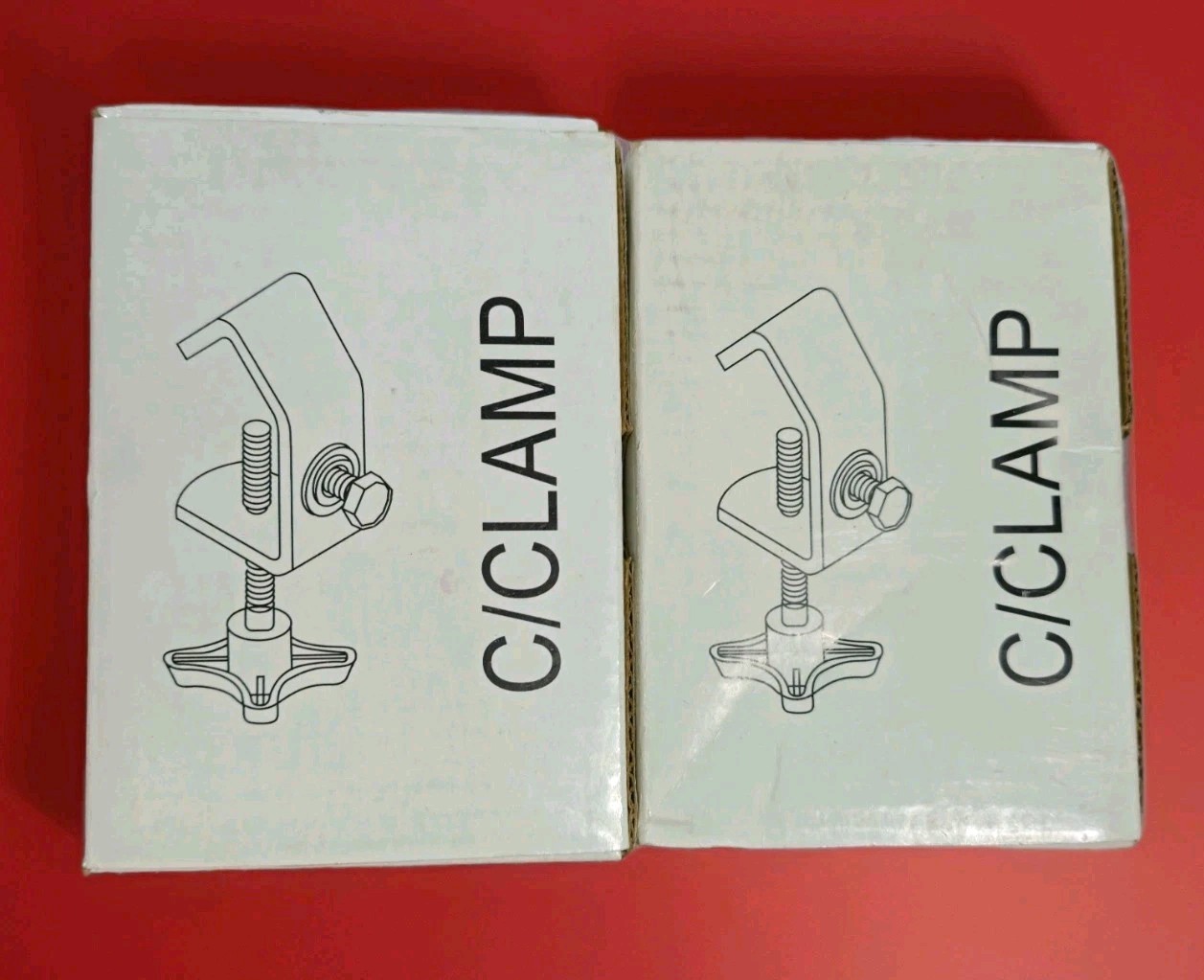 (2) DJ Light Heavy Duty C-Clamps For Hanging Lights Up to 2” Truss, model TA-001