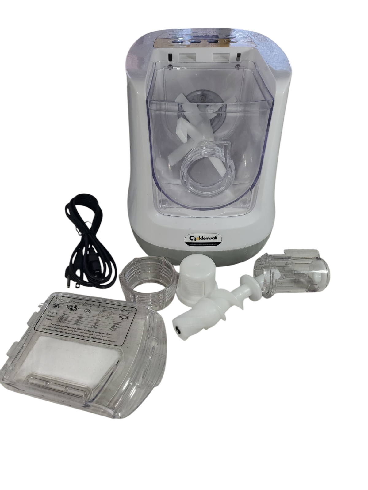 CGOLDENWALL Automatic Pasta Noodle Maker Machine Electric Digital Control 1 Disc