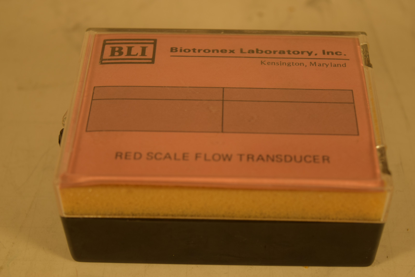 BLI Biotronex Red Scale Flow Transducer BL-2040-H02 4.0mm