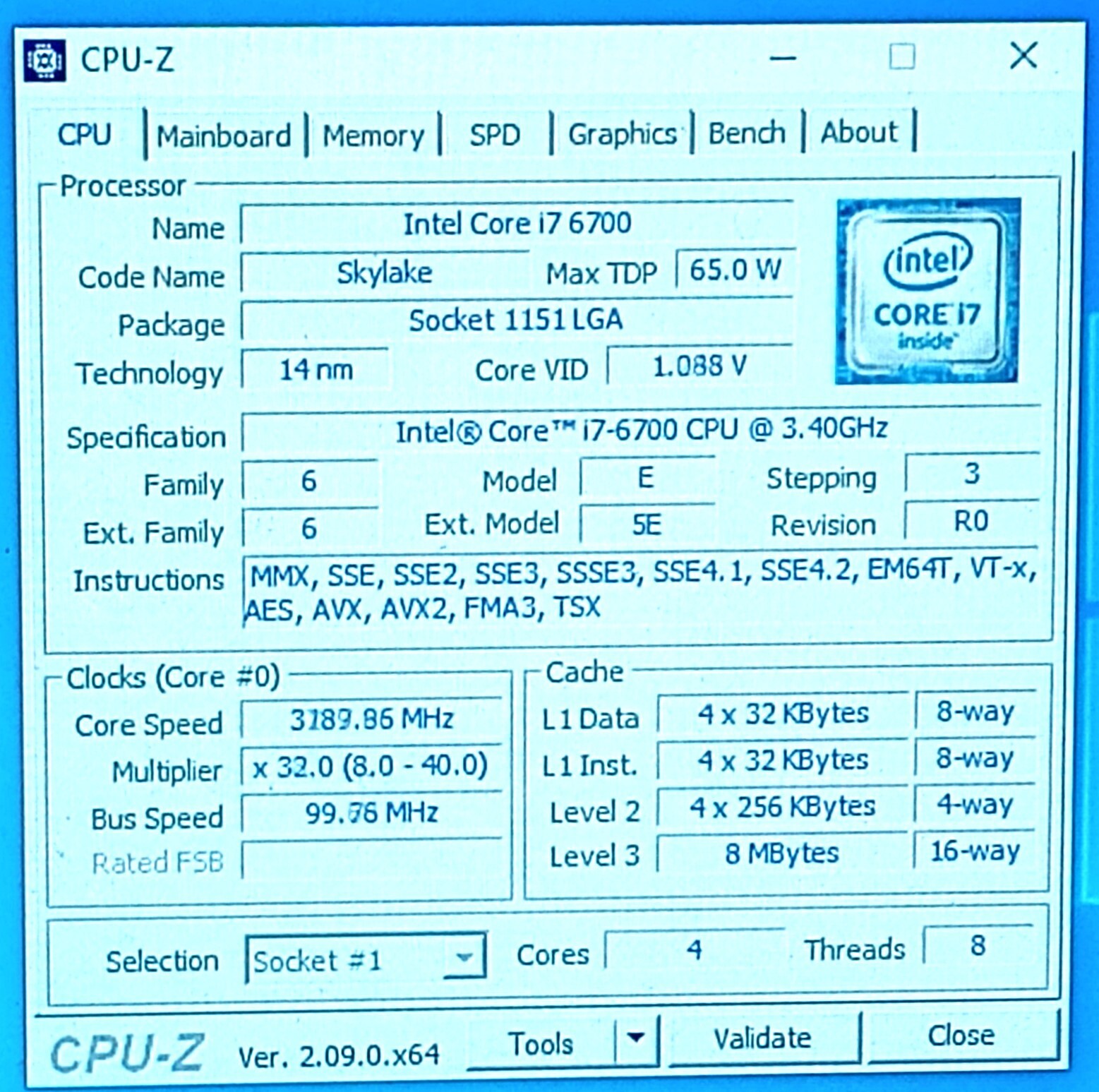 SR2L2 - Intel Core i7-6700 Socket LGA 1151 3.4GHz 8MB SmartCache CPU Processor