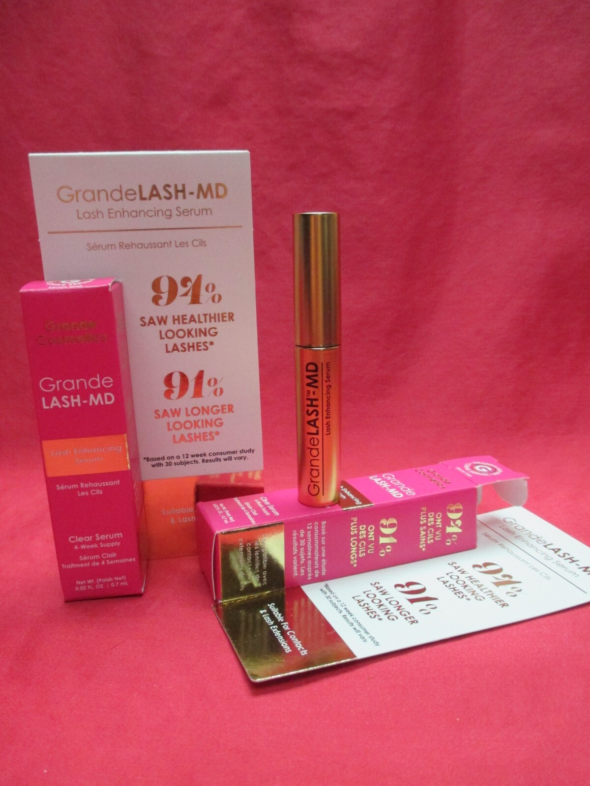 Grande Lash Enhancing Serum ~ Travel 0.7mL/0.02oz ~ 4 Week Supply ~ LOTof2 ~ NEW
