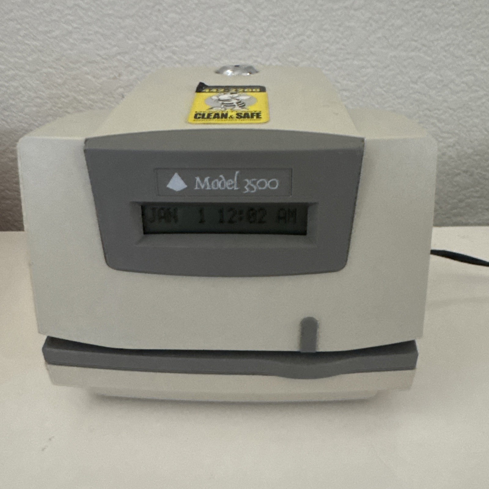 Pyramid 3500 Employee Time Clock w/ Power Adapter No Key