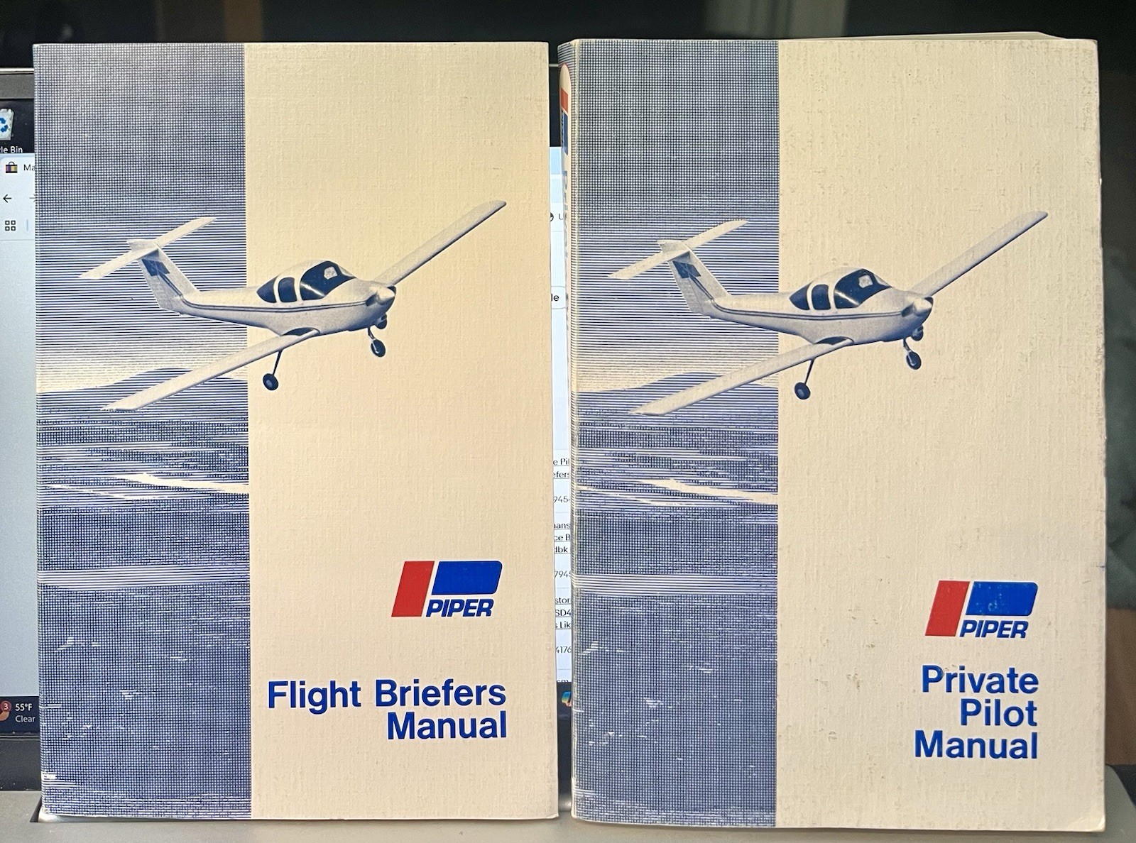 Lot of 2 Piper Private Pilot Manual & Flight Briefers Manual Like New V