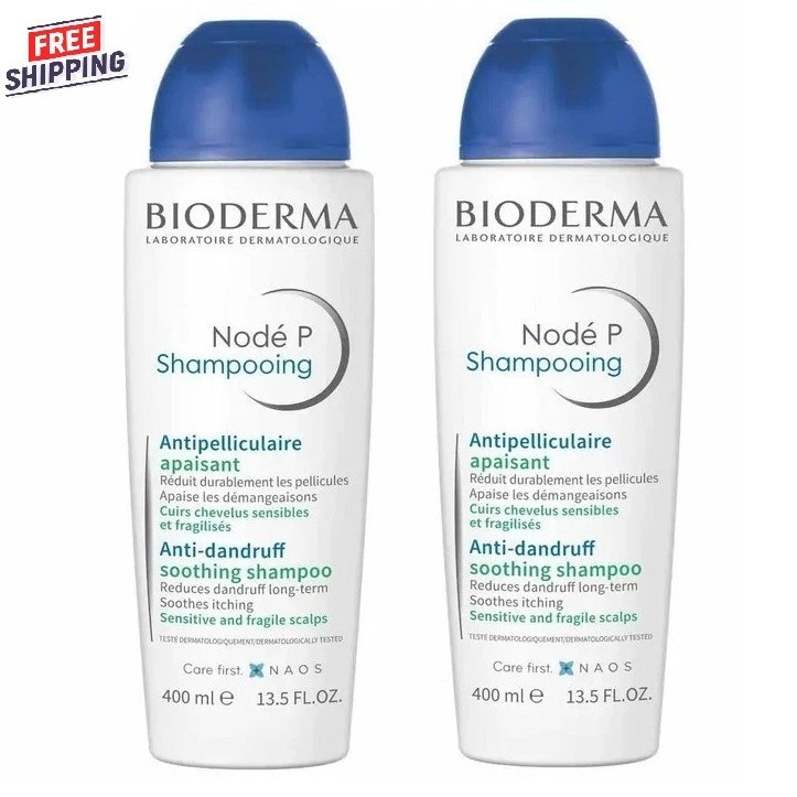 2 PACK Bioderma Node P Anti-Dandruff Soothing Shampoo 400ml EXP 02/2027