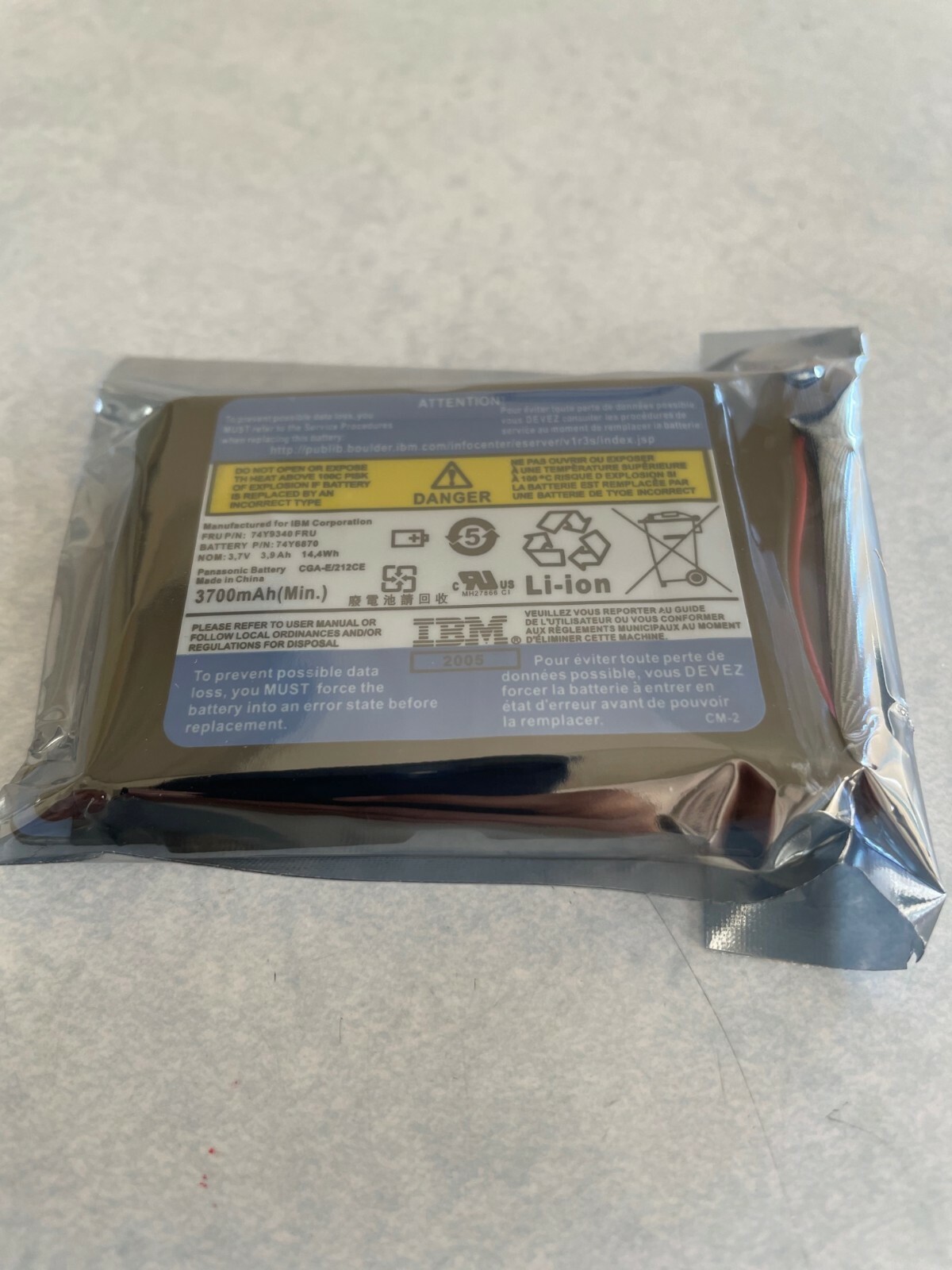 74Y9340,74Y6773,74Y6870 IBM Battery 3.6V 3.9AH 14WH CCIN572B CCIN571B FC5628 FC5