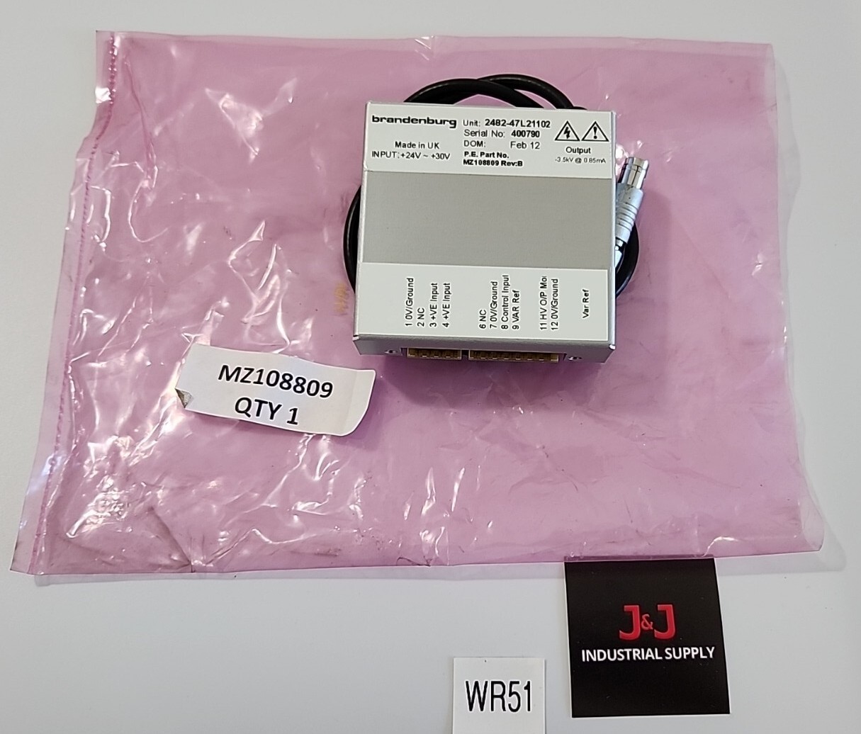 Brandenburg 2482-47L21102 Perkin Elmer MZ108809 Rev B Power Supply + Warranty!