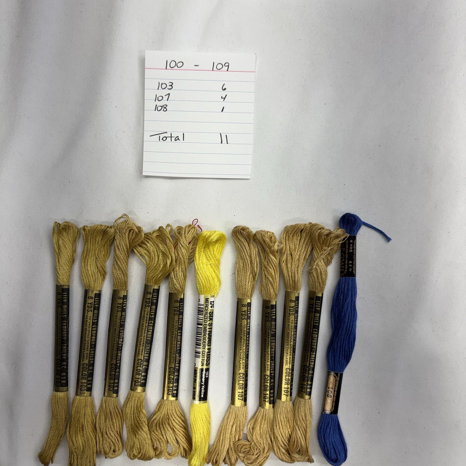 Embroidery Thread Lot Numbers 100-199 154 Skeins