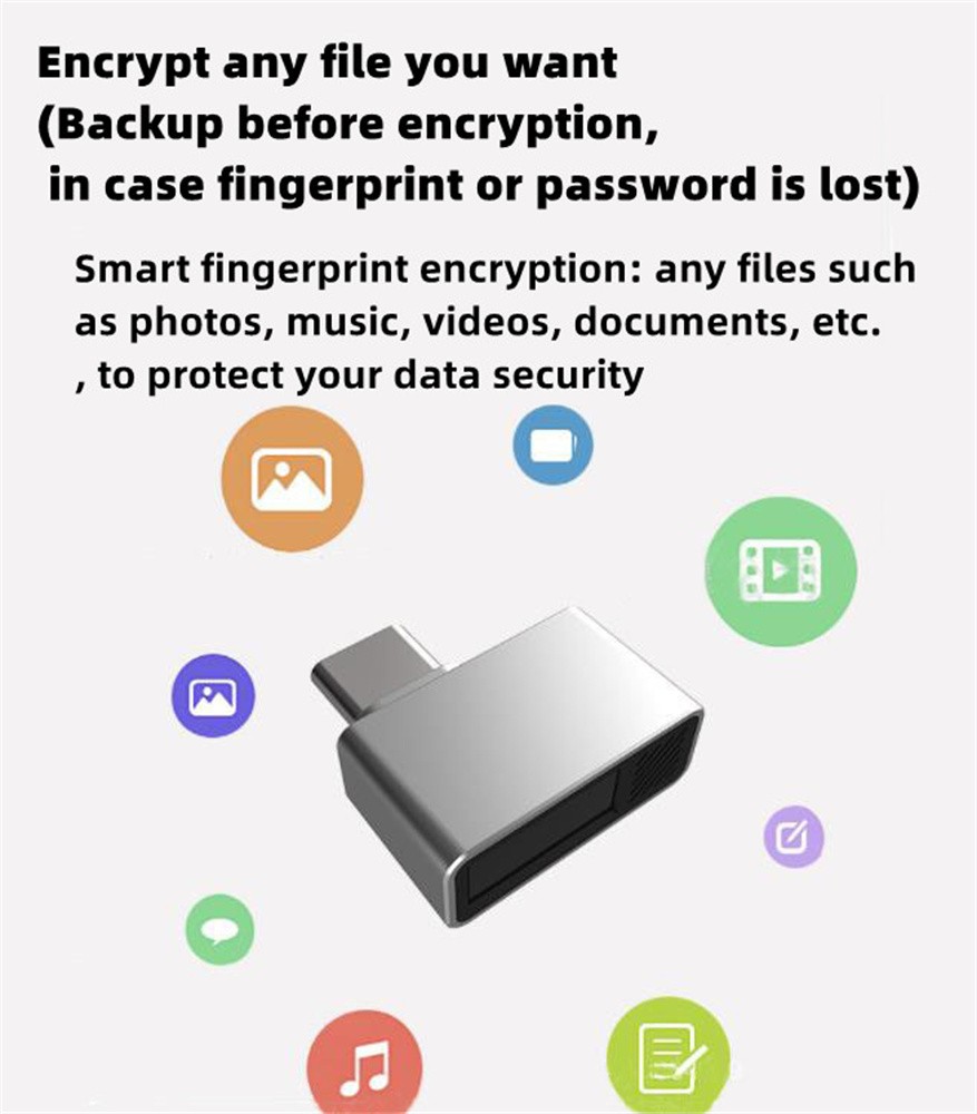 Type-C Fingerprint Reader For Windows 7/8/8.1/10/11 System Biometric Scanner