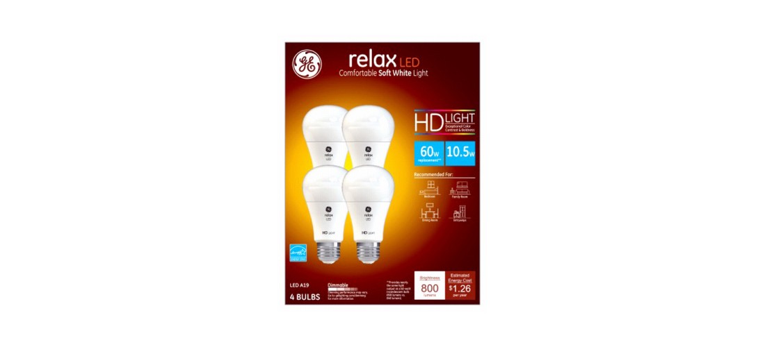 LED Light Bulb Relax HD A19 E26 (Medium) Soft White 60 Watt Equivalence Frosted