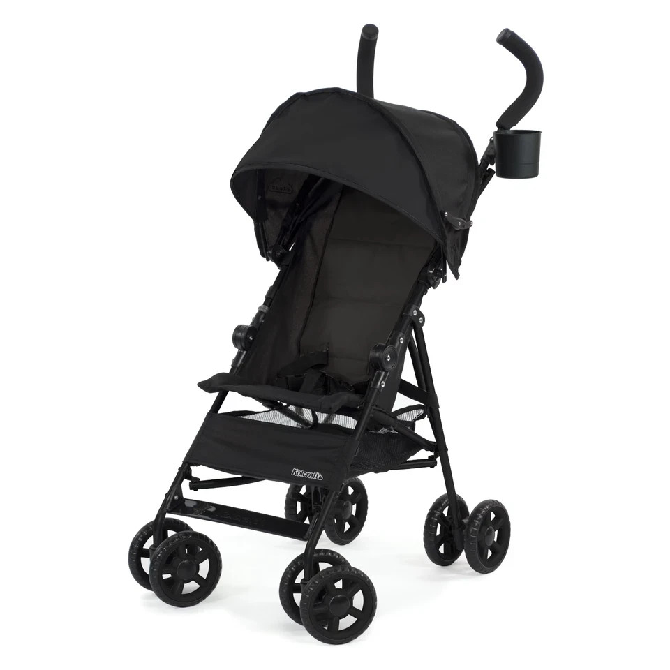 Kolcraft Cloud Umbrella 9.5 lb. Stroller, Black for Child/Toddler