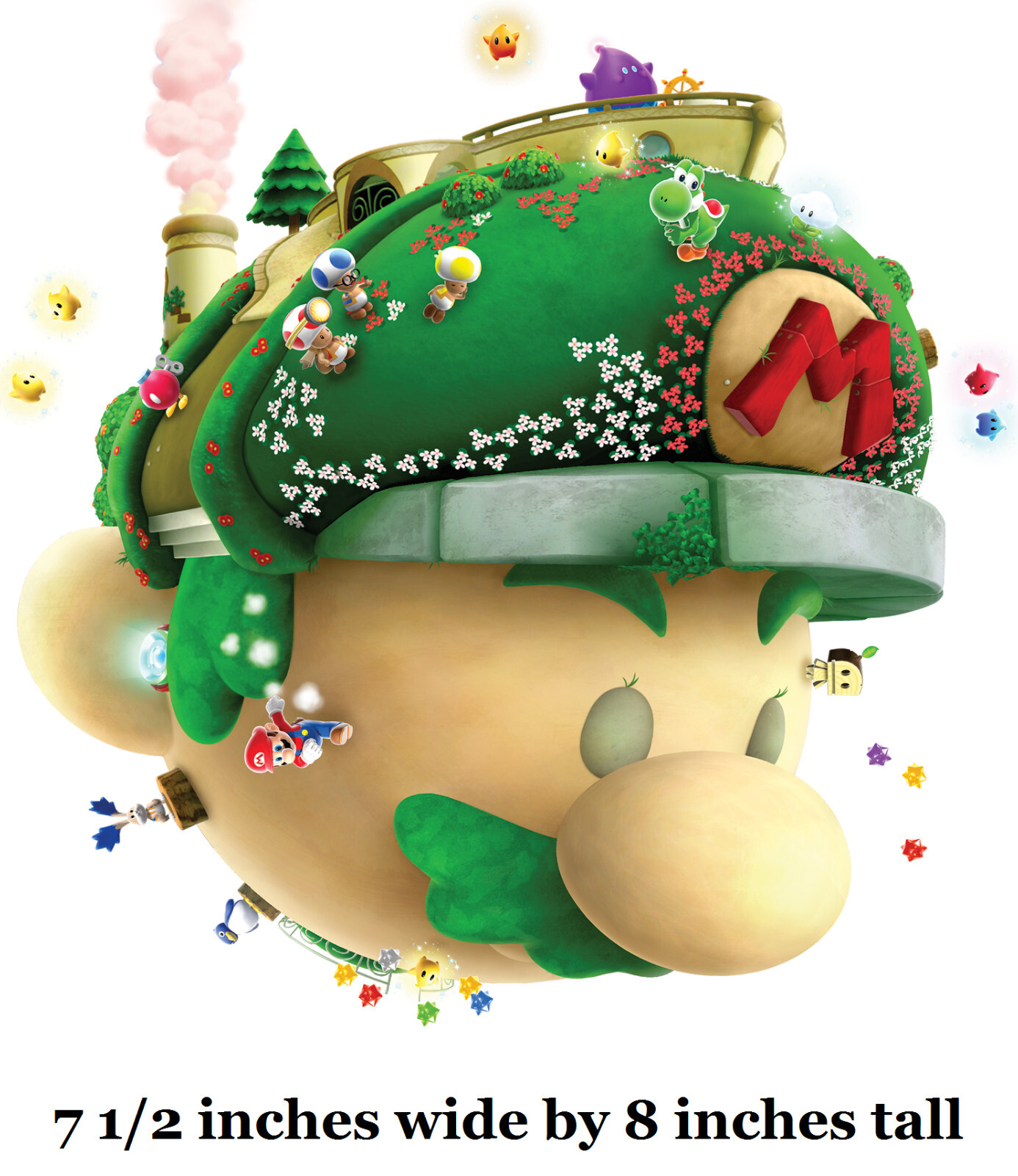 Starship Super Mario Galaxy 2 Decal Wall Art Decor Nintendo Peel Stick Sticker