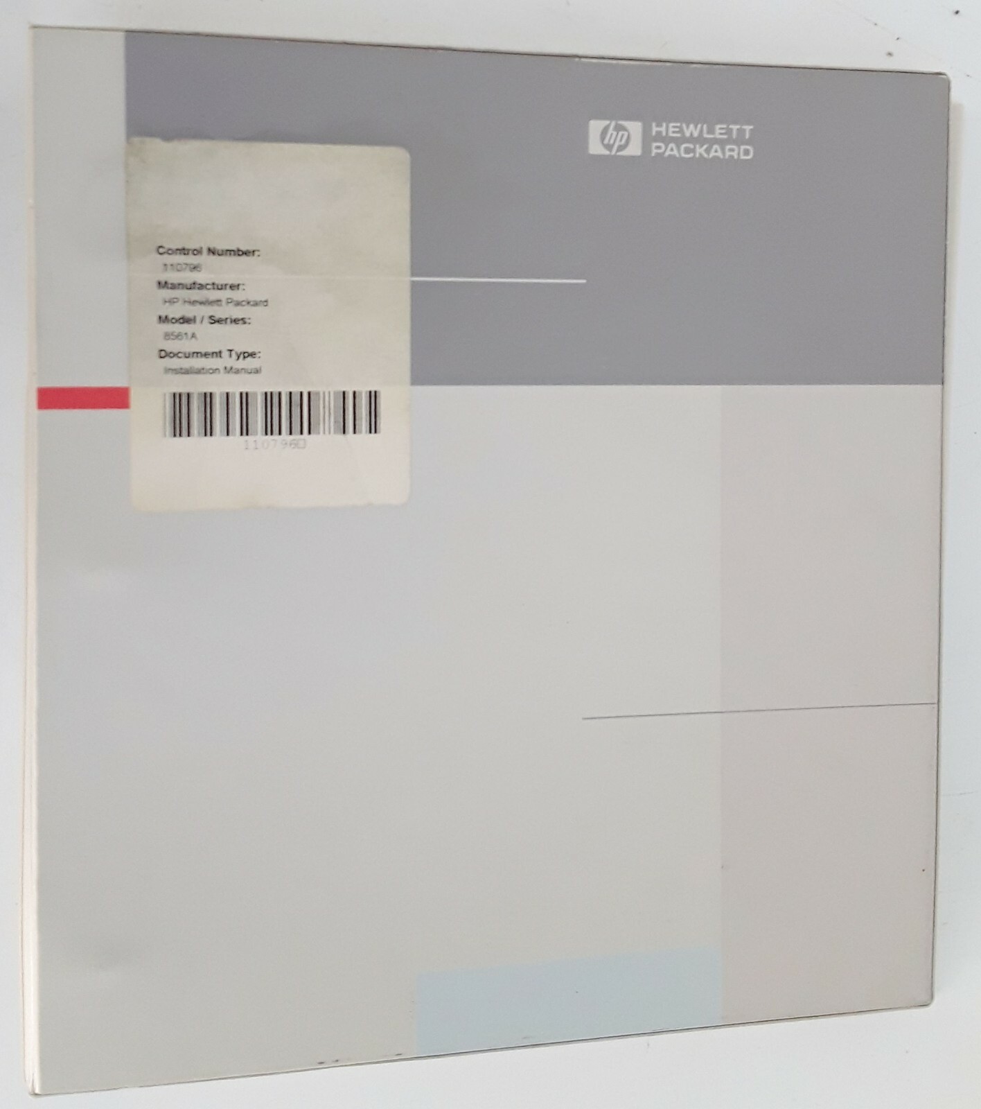 HP Agilent 8561A High Performance Portable Spectrum Analyzer Installation Manual