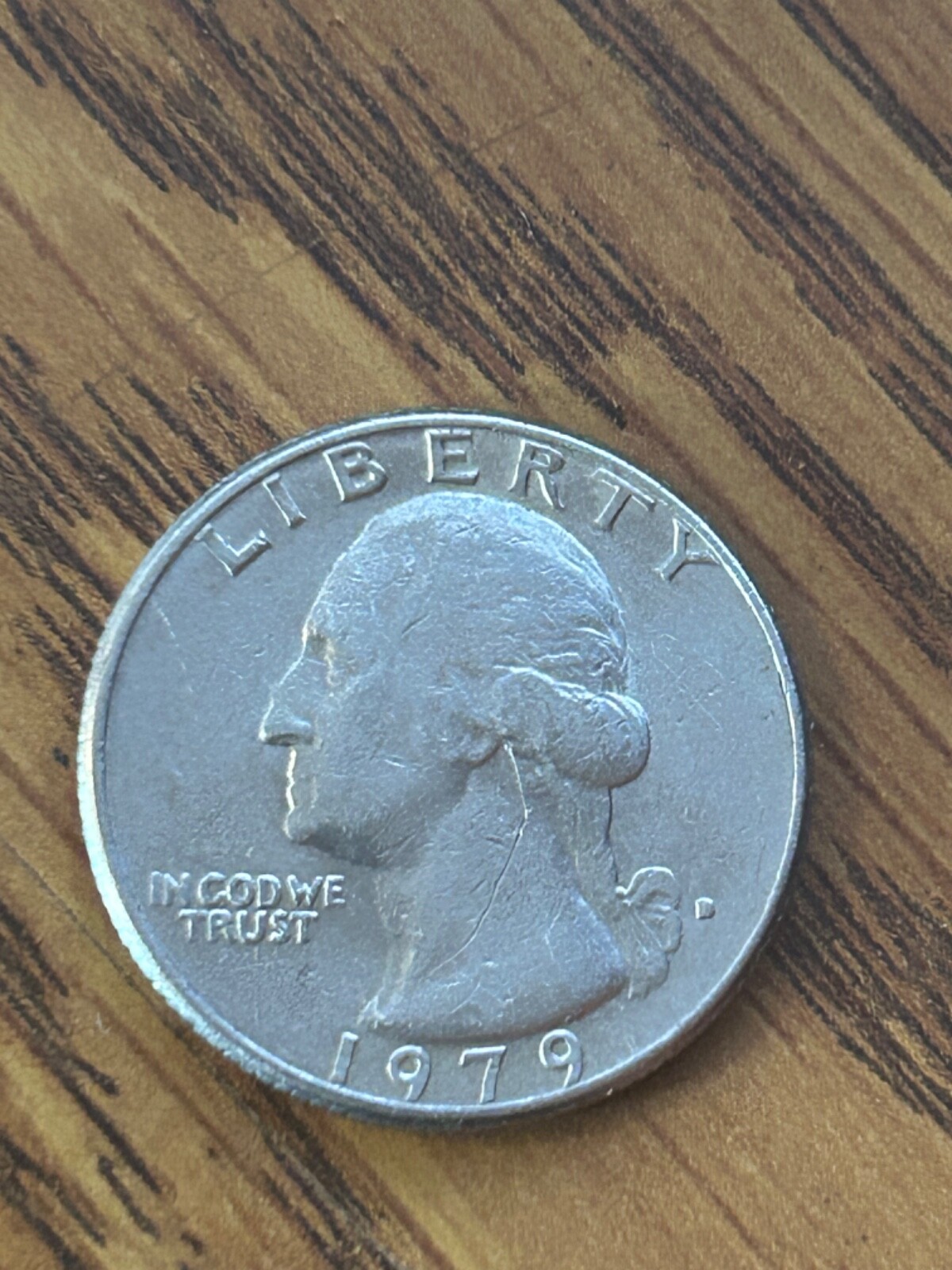 1979 ERROR Washington Quarter Filled D Mint Mark error
