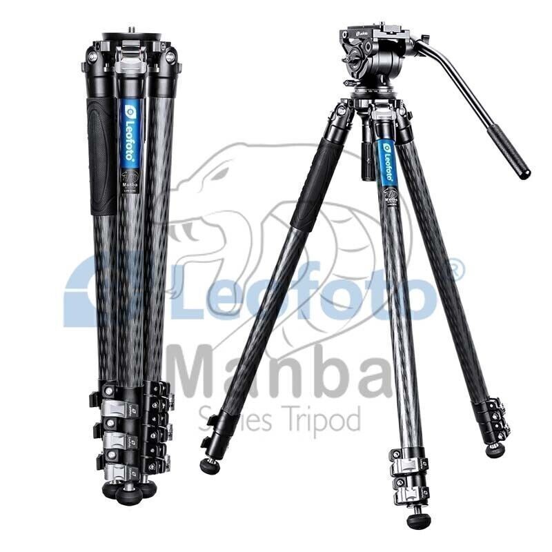 Leofoto LVM-323C+BV-10 Carbon Fiber Video Tripod Kit with 75mm Bowl