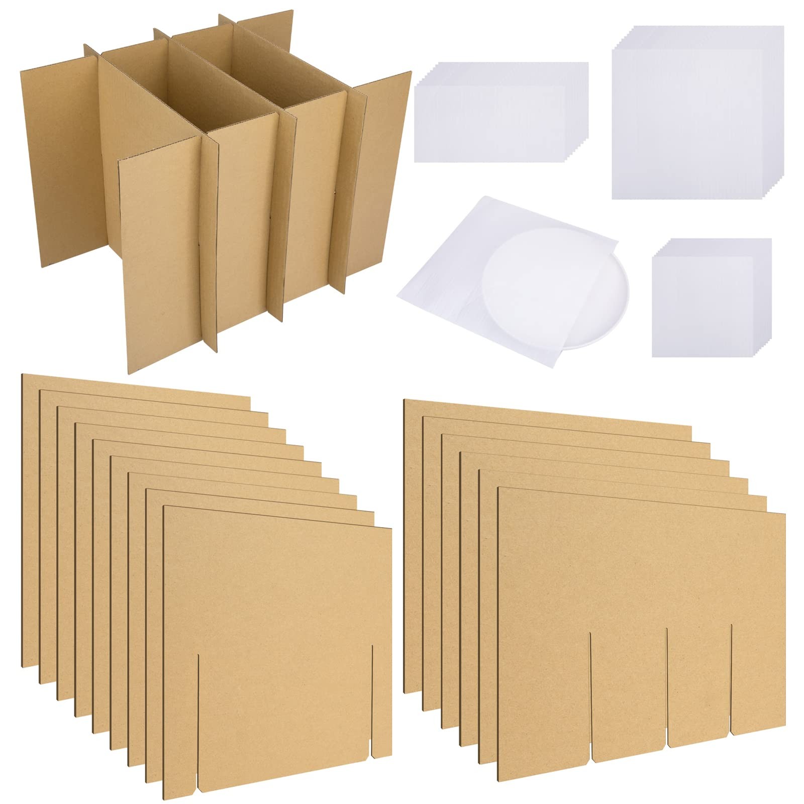 4 Sets Dish Packing Kit,Glass Dividers for Moving Boxes,Kitchen Dish Pack Kit.