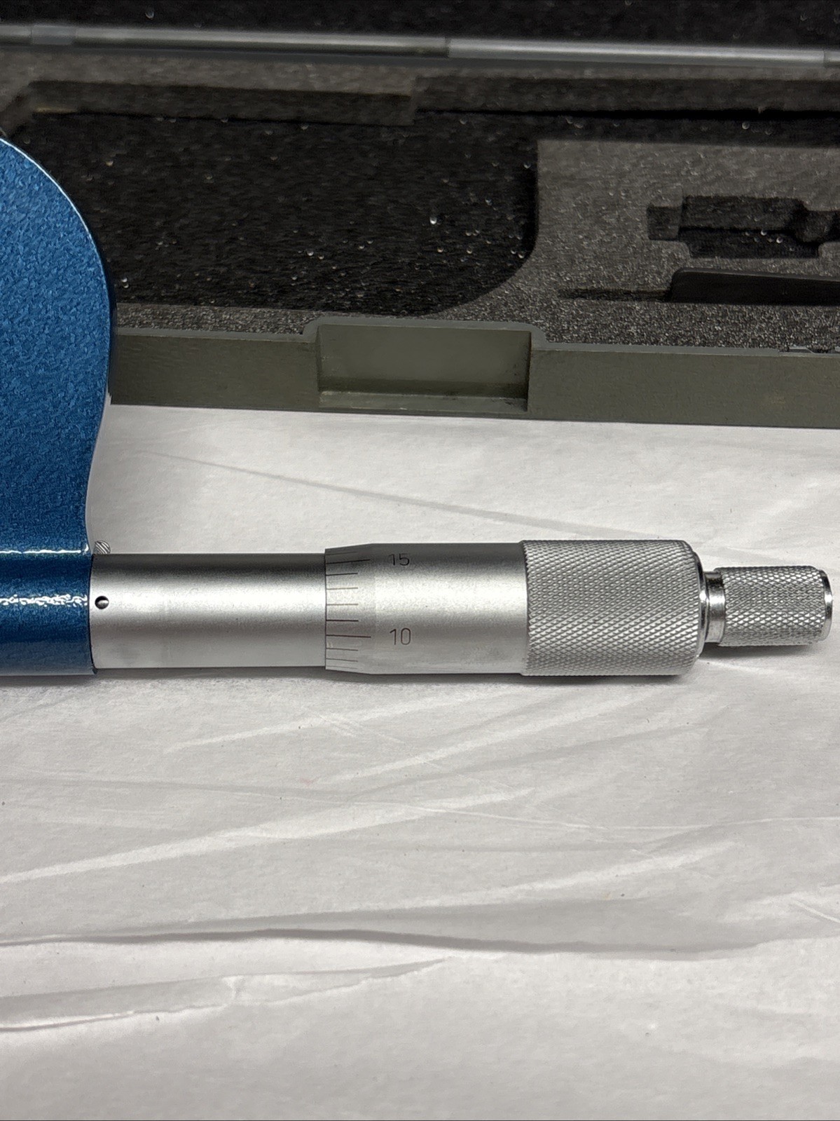 NULINE PRECISION 15° POINT MICROMETER 0-1" RANGE .001" GRADS W/case & Wrench