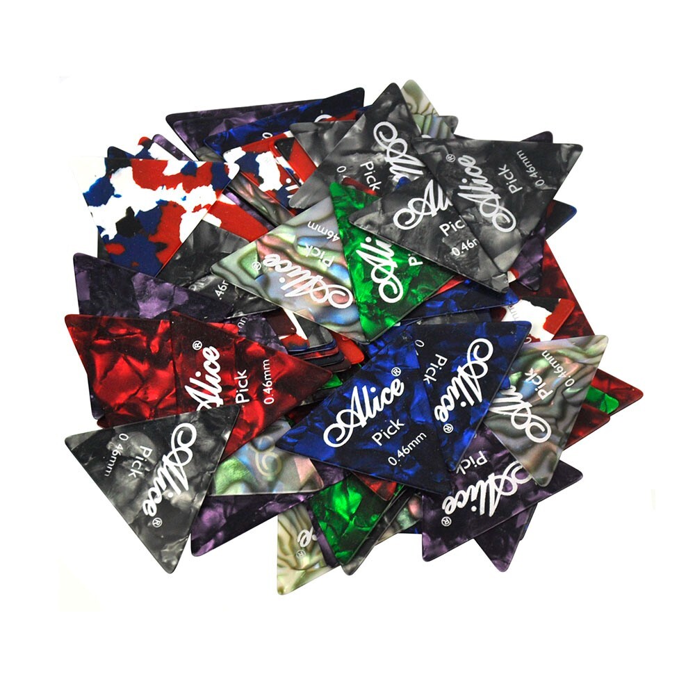 30 Alice Thin 0.46mm Triangle 355 Guitar Picks Plectrums Celluloid