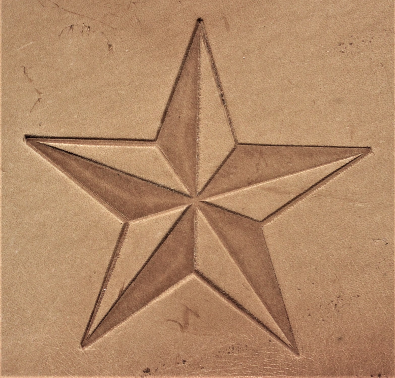 ACRYLIC Leather Embossing Stamp - STAR - for Veg Tanned Leather