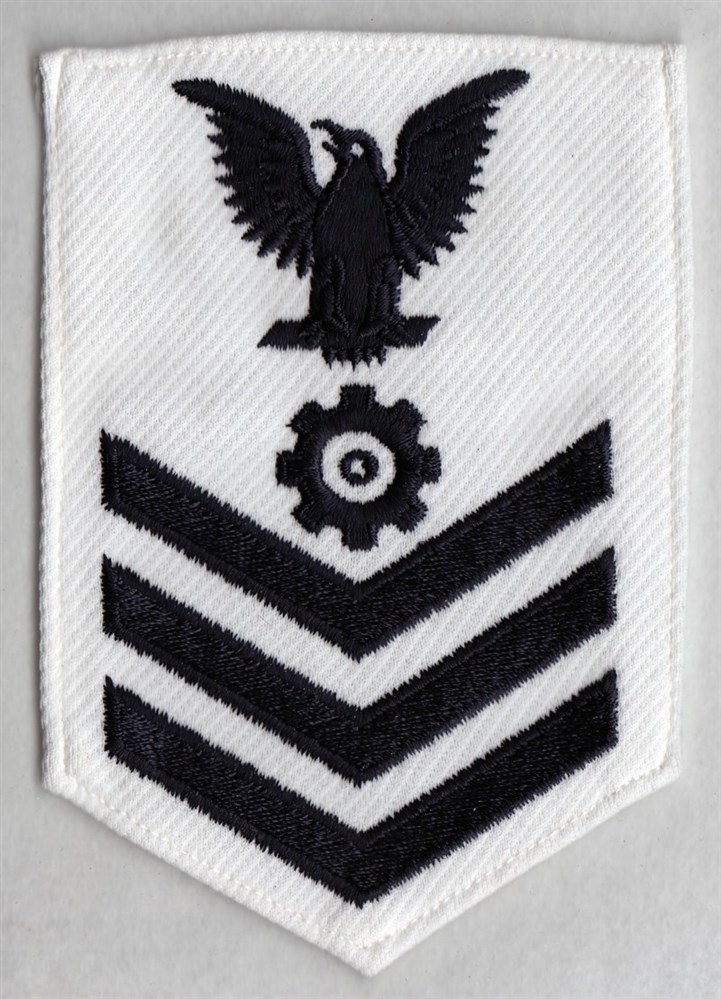 USN Navy Rate: PO1, Enginenman - white