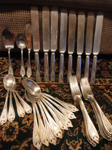Old Colony 1847 Rogers B International Silver, Silver Plate 1911 SilverWare Vtg
