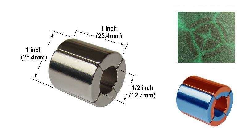 Set of 4pcs Grade N52 Rare Earth Neodymium Arc Segment 90 Degree Angle-D1xid1/2