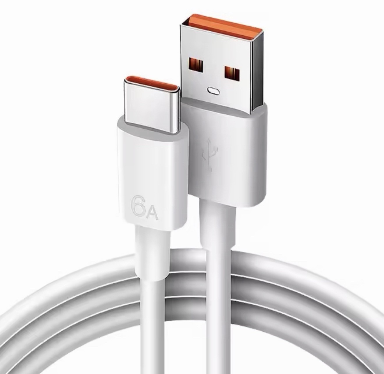 USB-C to USB-A White Charging & Data Cable (3FT, 1M)