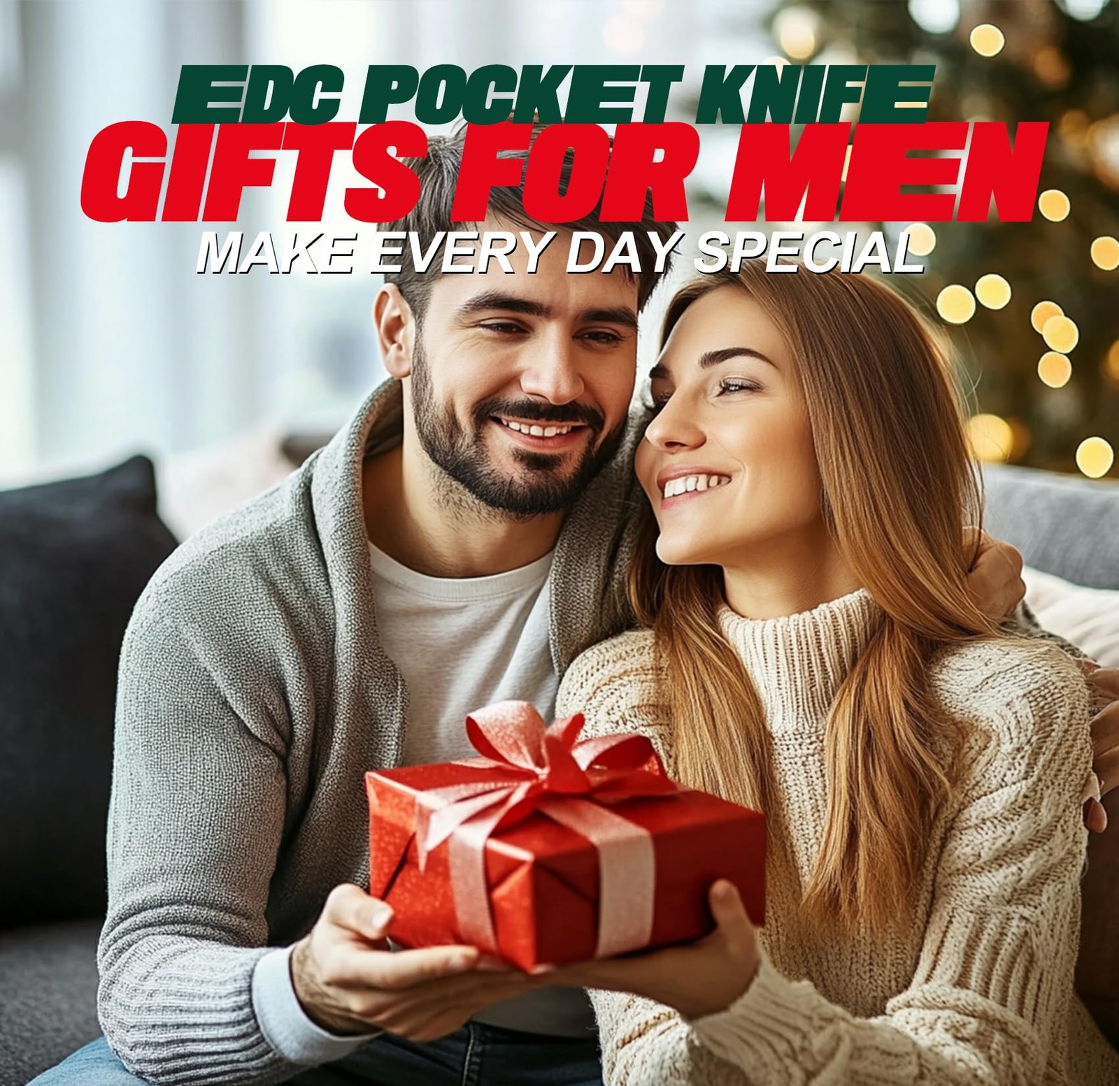 Stocking Stuffers for Men - Pocket Knife Gifts for Men, Keychain Multitool - ...