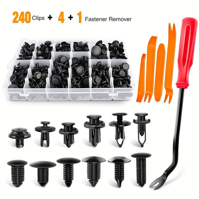 Car Bumper Retainer Clips Plastic Rivets Fasteners Home Kitchen Durable