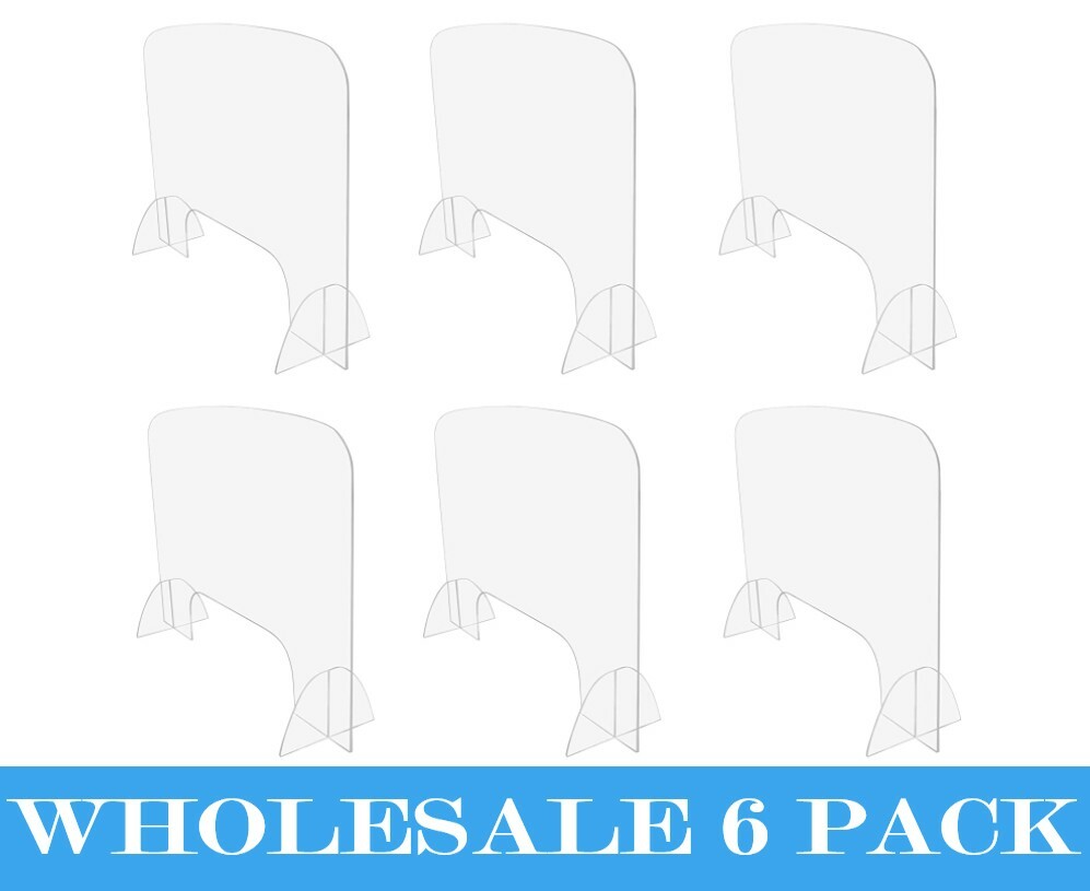 Sneeze Guard Wholesale (6 Pack - 30" W x 24" H) Clear Acrylic Protective Shield