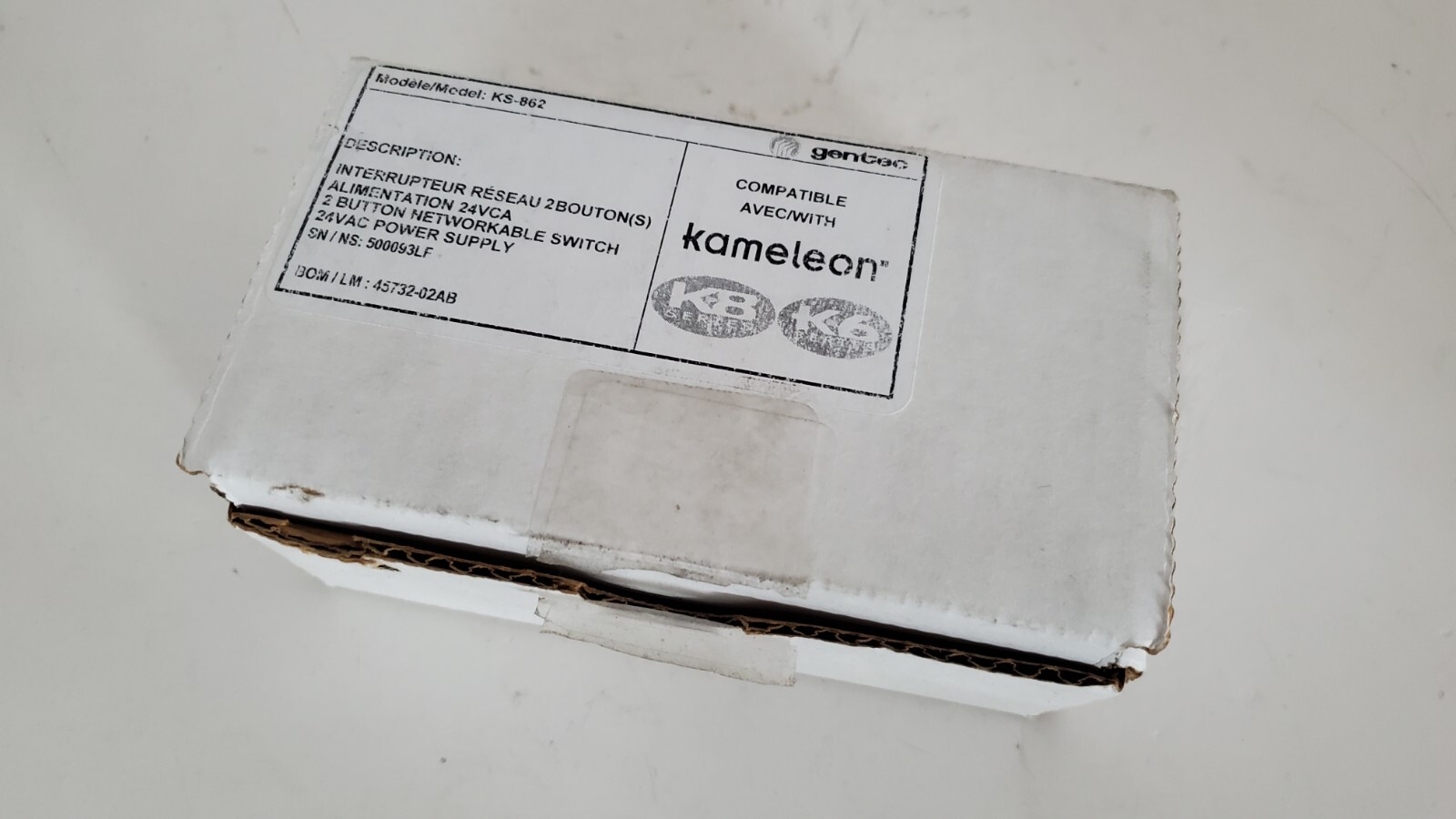 Gentec KS-862 Network Switch Compatible with Kameleon 2 Button