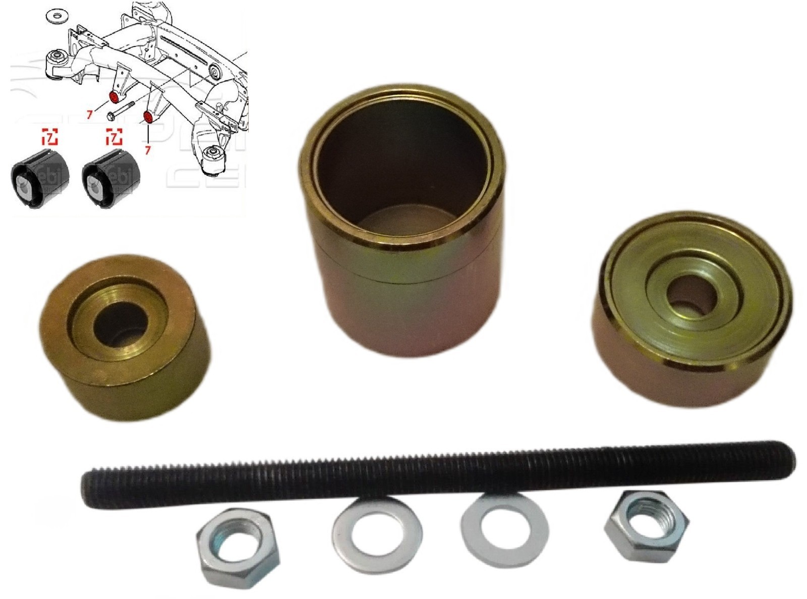 BMW X5 E53 2000-07 Rear Differential Diff Bush Removal Install Mount Tool