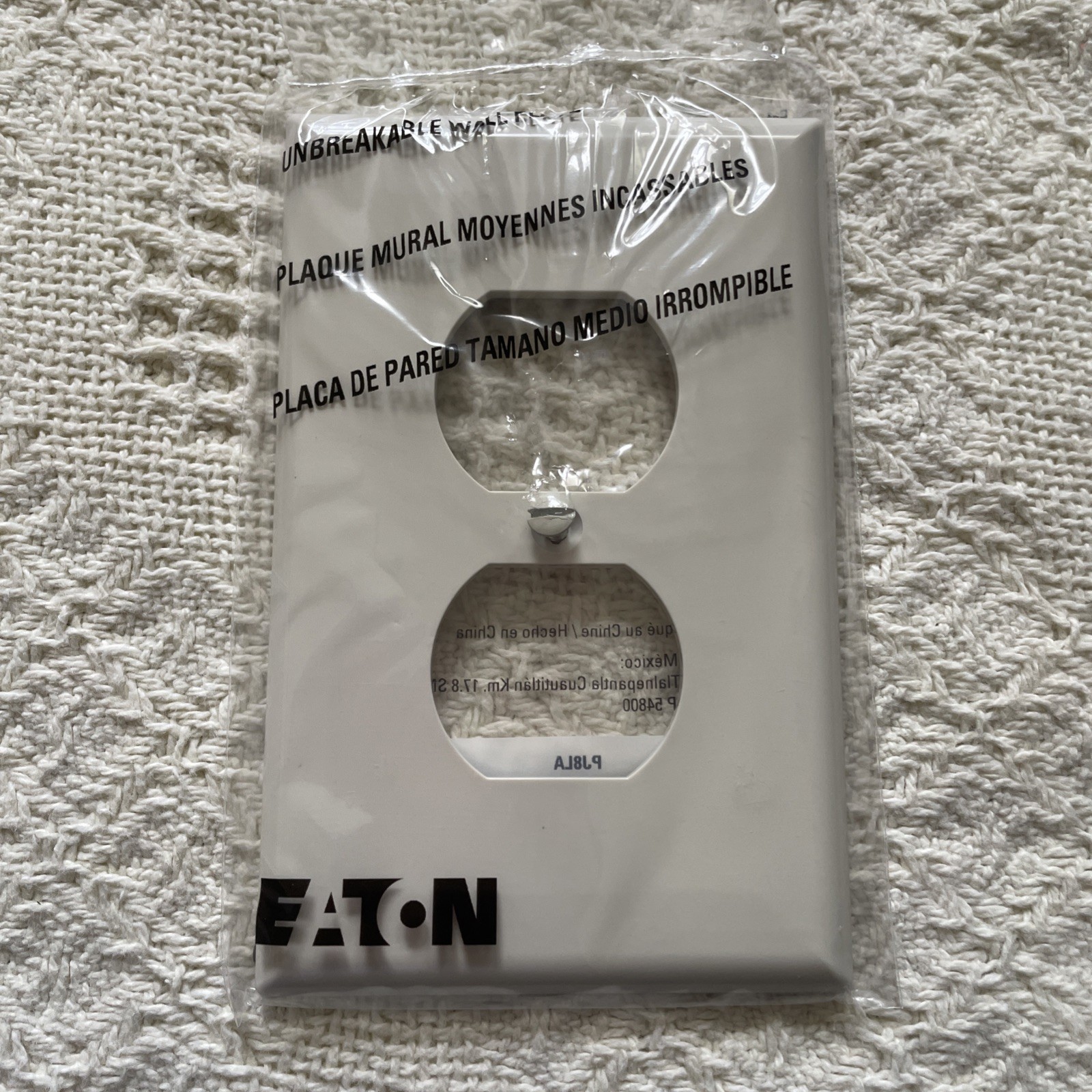 Eaton PJ8LA-10-L PJ8LA Light Almond Duplex receptacle wallplate (lot Of 4)