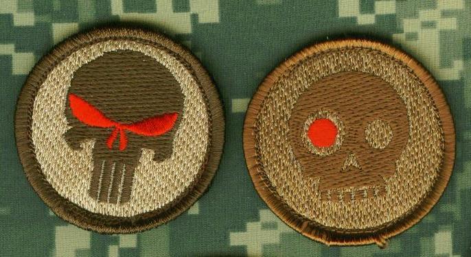WAR ON TERROR ARMED FORCES SANDBOX DEPLOYMENT vêlkrö 2" 2-TAB: Terminator Skull