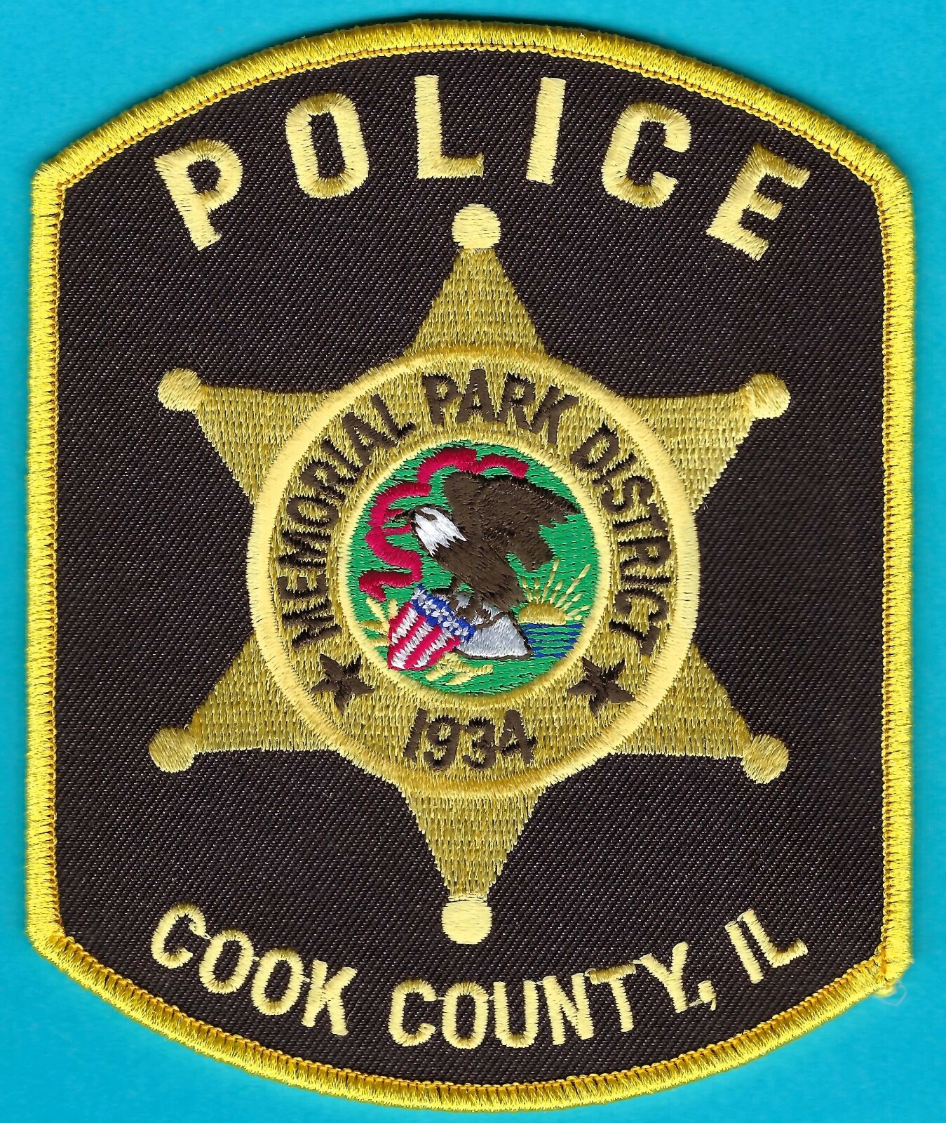 COOK COUNTY MEMORIAL PARK DISTRICT ILLINOIS  POLICE SHOULDER PATCH