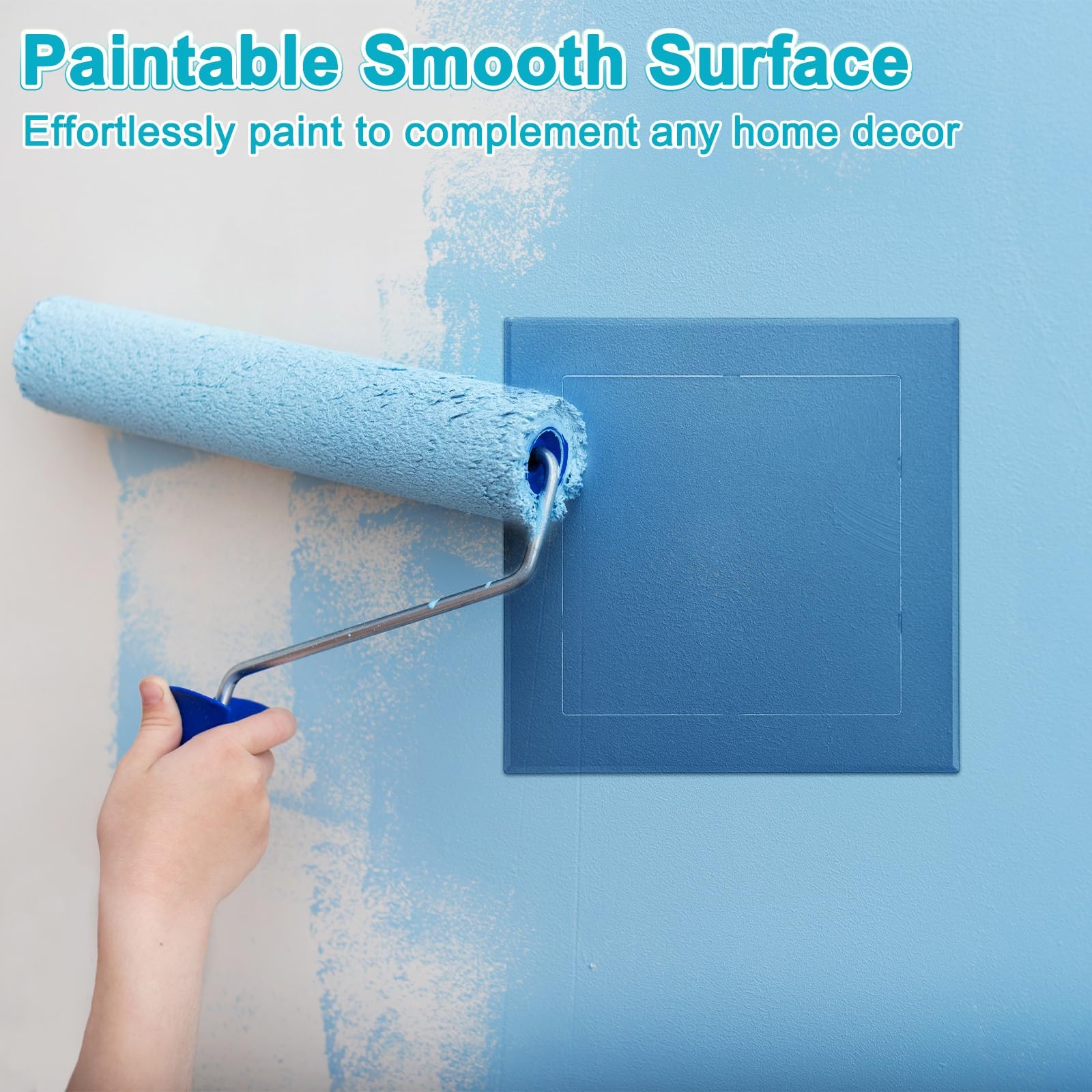 1-Pack Access Panel for Drywall, 6x6 Inch Plastic Self Adhesive Wall Hole Cov...